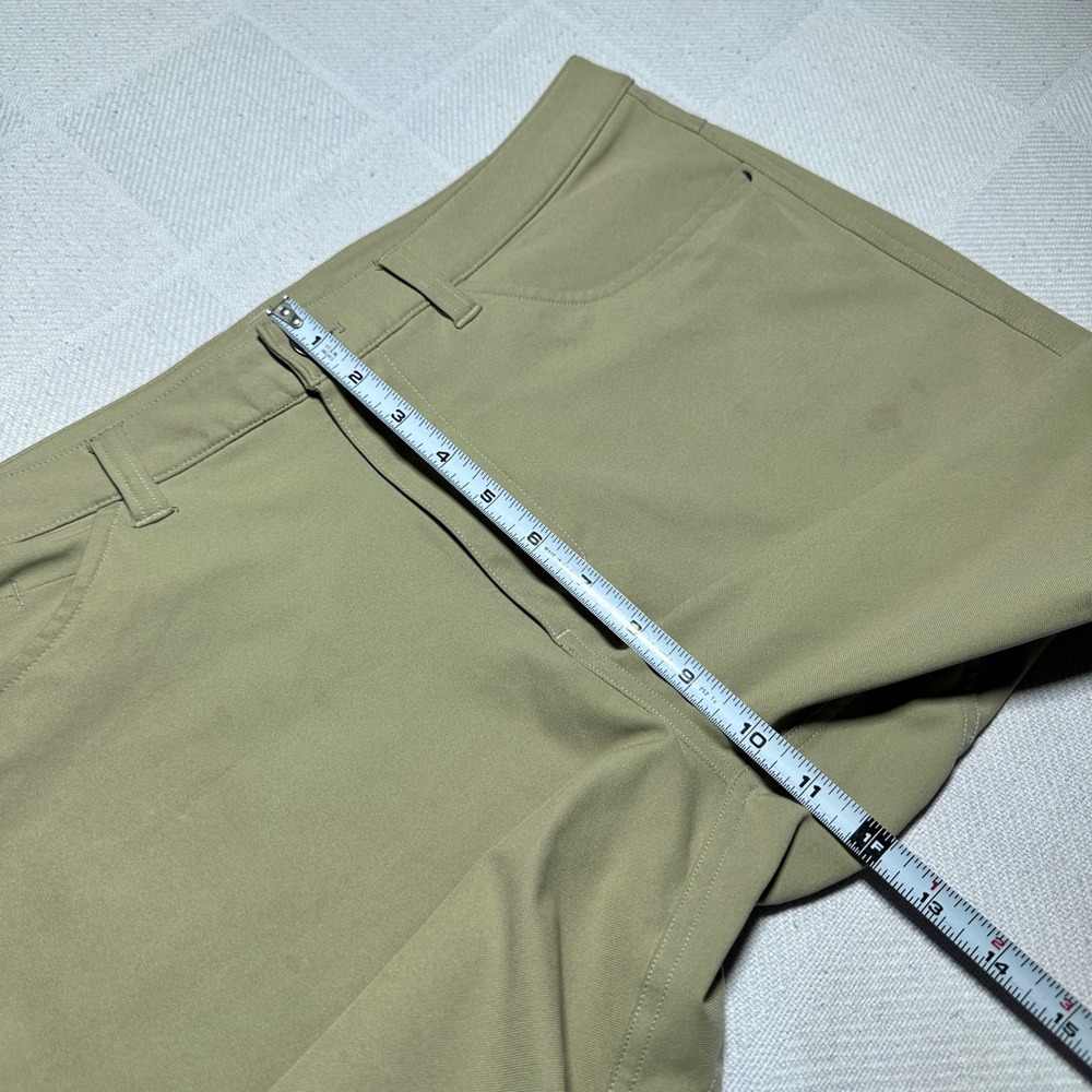 Lululemon ABC Classic Pant Mens 34x34 Warpstreme Khaki Sand Straight Leg Stretch - Picture 13 of 16